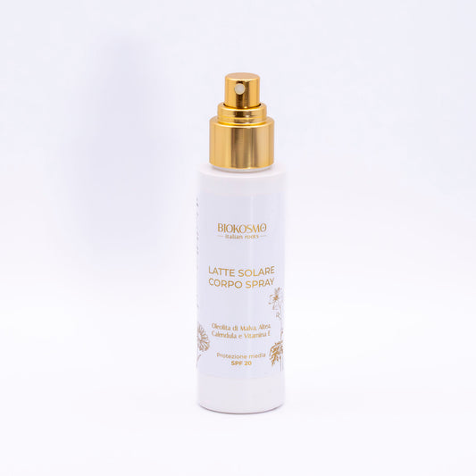 Latte solare corpo spray protezione media SPF 20