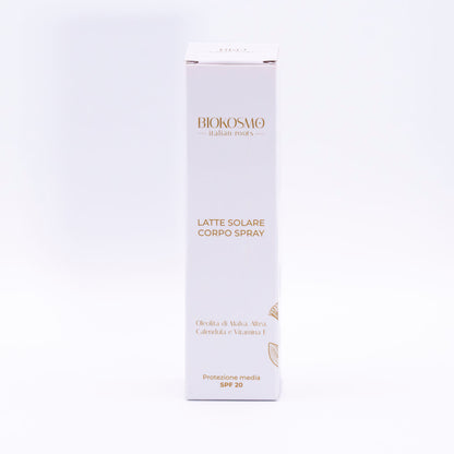 Latte solare corpo spray protezione media SPF 20
